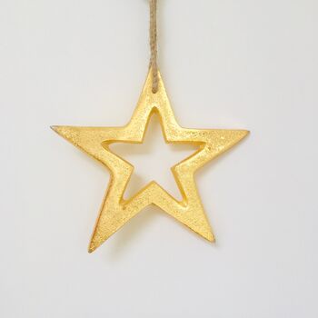 Gold Hanging Star Decoration, 4 of 4