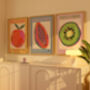 Kitchen Fruit Wall Art Set Of Three, thumbnail 3 of 3