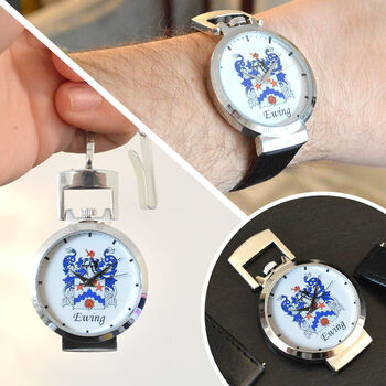 Personalised Dual Purpose Watch With Your Coat Of Arms, 4 of 4
