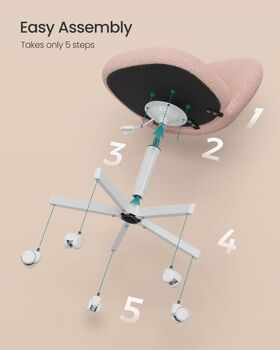 Office Chair Fabric Vanity Armchair, 7 of 8