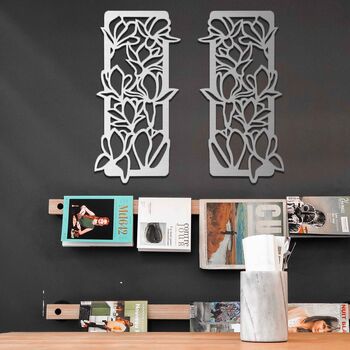 Wooden Leaf Flower Pattern Wall Art Gift For Home Or Hallway, 6 of 9