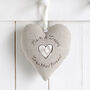 Personalised Linen 4th Wedding Anniversary Heart Gift, thumbnail 5 of 10