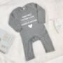 Our First Fathers Day Personalised Babygrow, thumbnail 8 of 9