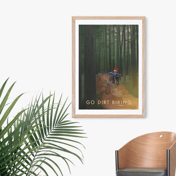 Go Dirt Biking Motocross Travel Poster Art Print, 4 of 8