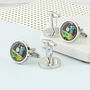 Personalised Enamelled Coin 5p Golfer Cufflinks, thumbnail 5 of 11