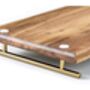 Wooden Serving Platters Tray With Metal Handles, thumbnail 6 of 7