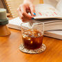 Speckled Round Cork Coasters Set Of Four: Black, thumbnail 1 of 4