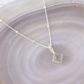 Crystal April Birthstone Necklace Sterling Silver, 2 of 7