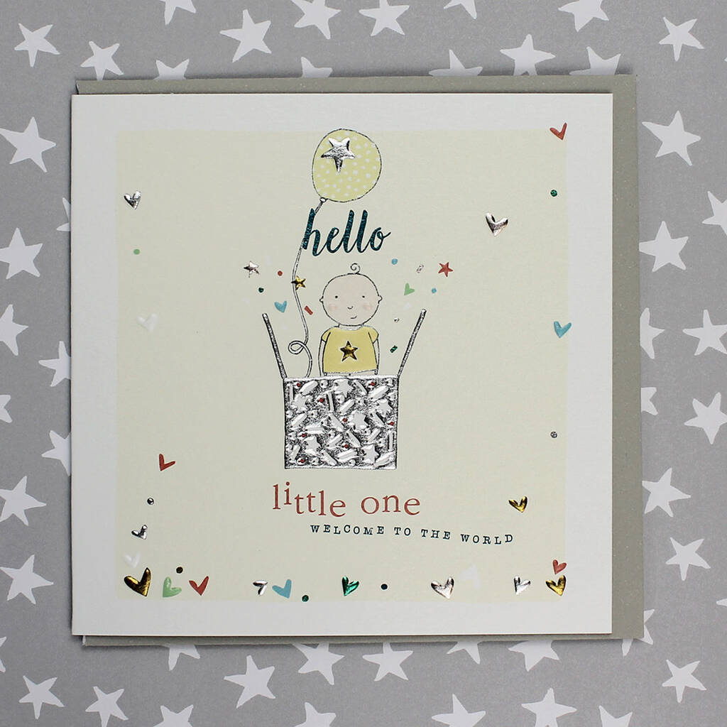 New Baby Card Hello Little One By Molly Mae 