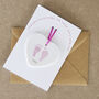 Personalised New Baby Footprints Ceramic Keepsake Card, thumbnail 2 of 2