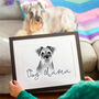 Mother's Day Dog Mum Pet Portrait Framed Illustration, thumbnail 1 of 12