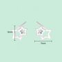 Sterling Silver Linked Stars Stud Earrings, thumbnail 7 of 9