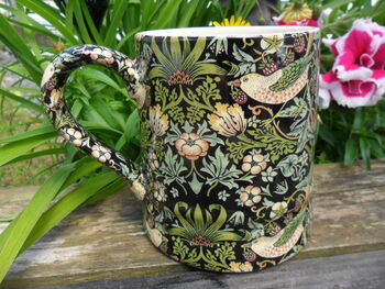 Jumbo Mug In Vintage William Morris Black Strawberry Thief Design, 5 of 6