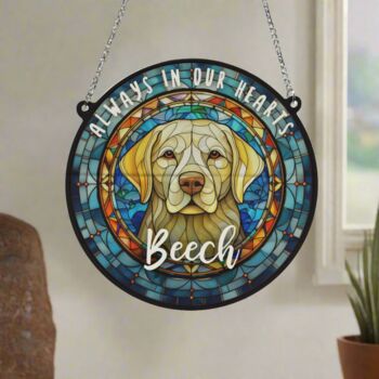 Labrador Yellow Memorial Suncatcher, 5 of 6