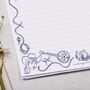 A4 Letter Writing Paper With Blue Western Border, thumbnail 2 of 4