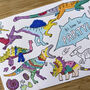 Dinosaur Party Invitations To Colour In, thumbnail 3 of 5