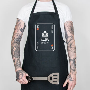 Personalised King And Queen Of Hearts Apron, 2 of 2
