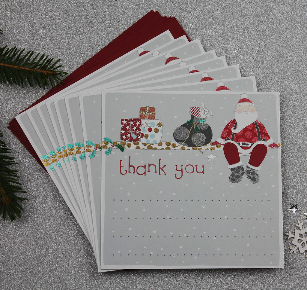 Thank You Christmas Card Eight Pack By Molly Mae®