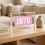 Personalised Year Milestone Giant Crystal Block | Birthday Or Anniversary Gift, thumbnail 1 of 10