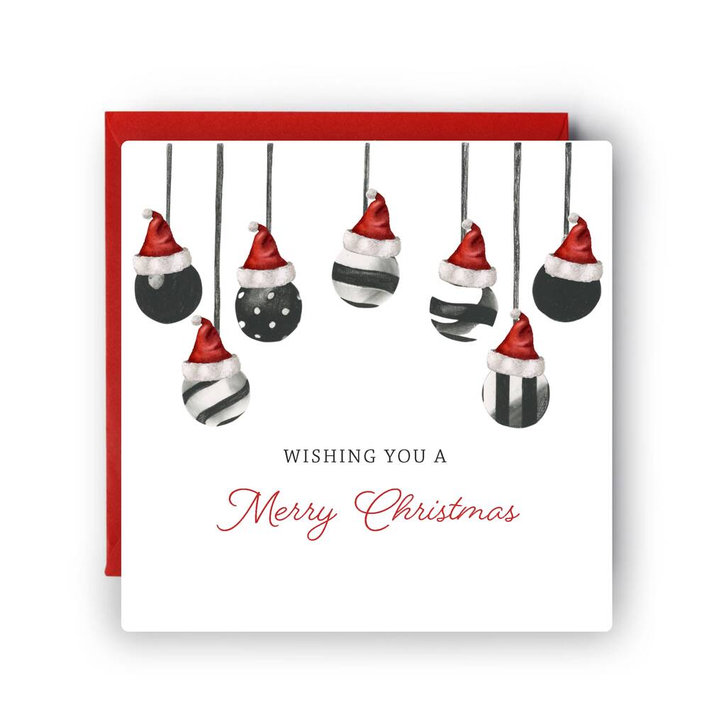 Baubles Christmas Card, 1 of 4