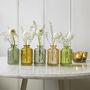 Little Lined Coloured Glass Bottle Vase Collection, thumbnail 5 of 7