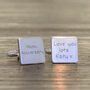 Happy Anniversary Engraved Cufflinks, thumbnail 2 of 2