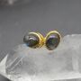 Labradorite Sterling Silver Stud Earrings, thumbnail 1 of 8
