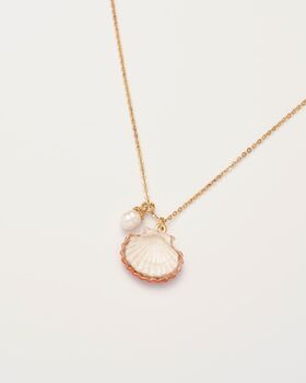 Clam Shell And Pearl Short Necklace, 4 of 8