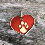 Red And Silver Heart Pet ID Tag, thumbnail 6 of 6
