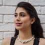Graduated Statement Solid Sterling Silver Necklace, thumbnail 4 of 8