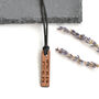 Personalised Wood Cord Necklace Coordinates, Initials, thumbnail 4 of 6