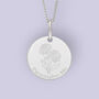 Personalised Chrysanthemum Necklace In Sterling Silver, thumbnail 1 of 12