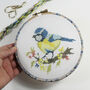 Blue Tit And Blossom Cross Stitch Wall Hanging Kit, thumbnail 8 of 12