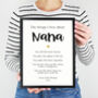 Personalised Things I Love About Grandma, Nana Print, thumbnail 4 of 5