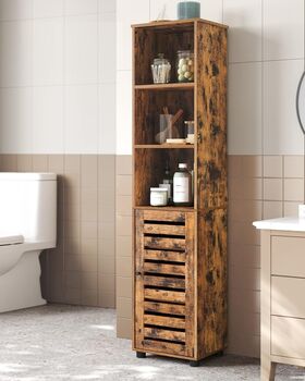 Tall Freestanding Bathroom Storage With Open Shelves, 3 of 9