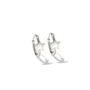 Sterling Silver Star Hoop Earrings, thumbnail 3 of 4