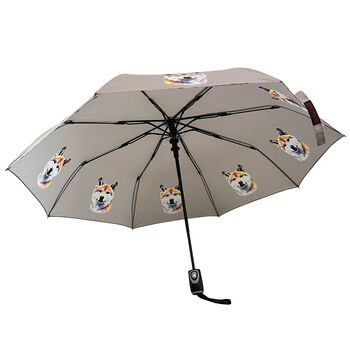 Shiba Inu Dog Print Umbrella, 3 of 4