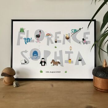 Children's Personalised Name Print, 12 of 12