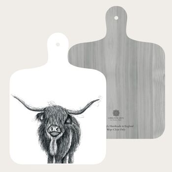 Highland Coo Mini Chopping Board, 2 of 2