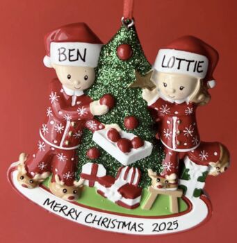 Personalised Couple First Christmas Decoration, 2 of 3