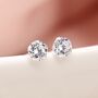 Mini Sterling Silver Simple Cubic Zirconia Stud Earrings, thumbnail 1 of 9