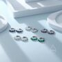 Cz Huggie Hoop Earrings In Sterling Silver, thumbnail 3 of 11