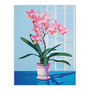 Outstanding Orchids Pink And Blue Floral Wall Art Print, thumbnail 6 of 6