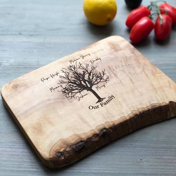 Personalised 'family Tree' Engraved Board By The Rustic Dish ...