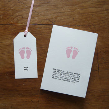 Baby Girl/Boy Footprint Card, 2 of 6