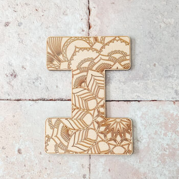 Chunky Wooden Alphabet Letter Monogram, 4 of 7