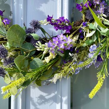 Large Lavender And Catmint Floral Wreath, 5 of 7