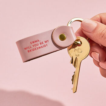 Personalised 'Any Message' Leather Keyring, 2 of 9
