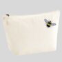Embroidered Bee Organic Cotton Accessory Bag, thumbnail 3 of 3