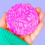 Pink Abstract Pocket Mirror, thumbnail 1 of 4